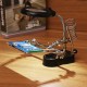 LED Light Soldering Iron Stand Holder Helping Hands Magnifying Glass Magnifier Third Hand Magnifier