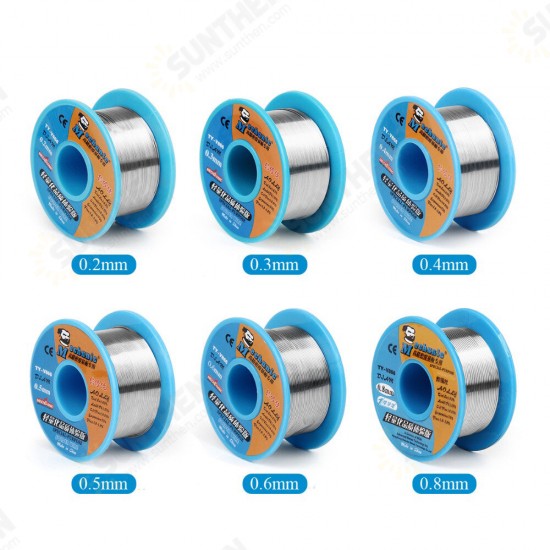 183℃ 40g 0.2/0.3/0.4/0.5/0.6/0.8mm 63/37 Rosin Core Tin-Lead Melting Solder Wire Welding Iron Cable Reel