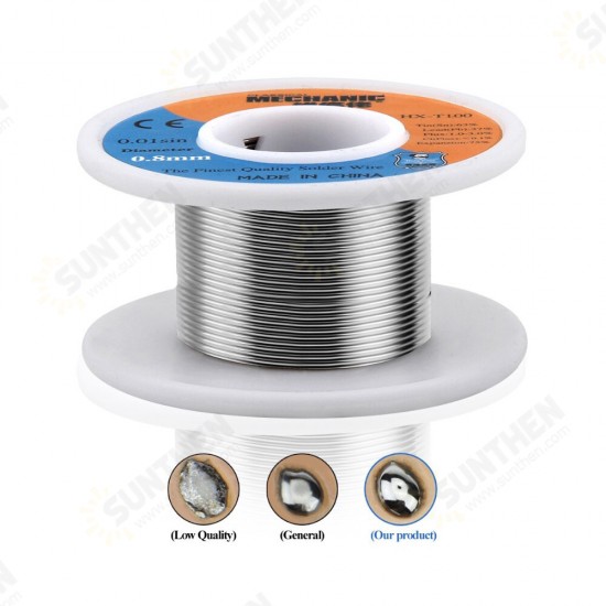 HX-100 55g Solder Wire 63%/37% Sn/Pb Rosin Core 183℃ Melting Point 0.2mm To 1.2mm Solder Wire Welding Iron Cable Reel