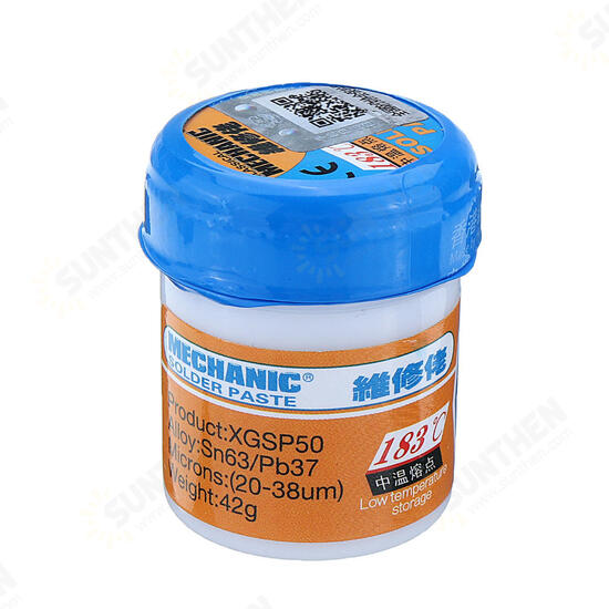 Solder Paste Room Temperature Melting Point 183℃ Flux Easy Welding Strong Medium Temperature Solder Paste