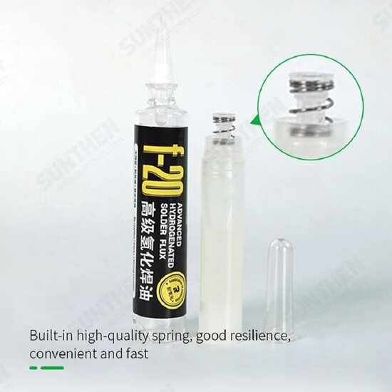 F-20 Solder Paste Flux Lead-Free NO-Clean SMD Soldering Flux for Phone Soldering PCB BGAA SMD Rework Repair Welding Oil F-20 Solder Paste Flux Lead-Free NO-Clean SMD Soldering Flux for Phone Soldering PCB BGAA SMD Rework Repair Welding Oil