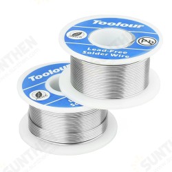 Toolour 2Pcs Lead-free Solder Wire 1mm Welding Iron Wire Reel FLUX 2.0% Wire Melt Rosin Core Solder Wire