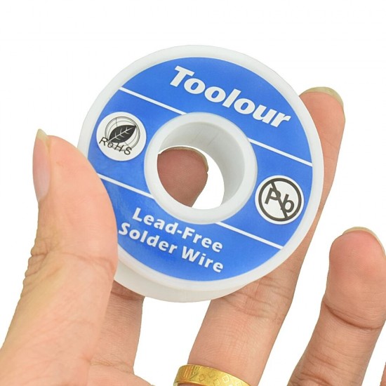 Toolour 2Pcs Lead-free Solder Wire 1mm Welding Iron Wire Reel FLUX 2.0% Wire Melt Rosin Core Solder Wire