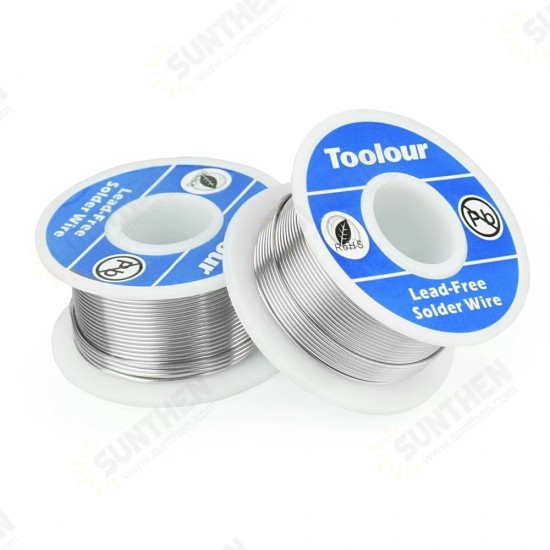 Toolour 2Pcs Lead-free Solder Wire 1mm Welding Iron Wire Reel FLUX 2.0% Wire Melt Rosin Core Solder Wire