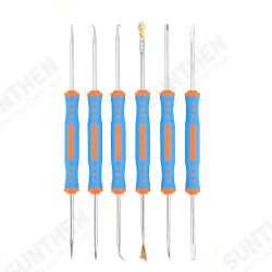 Toolour 6Pcs Solder Assist Precision Electronic Components Welding Grinding Cleaning Repair Tool Kit Assembly Work Hand Tool
