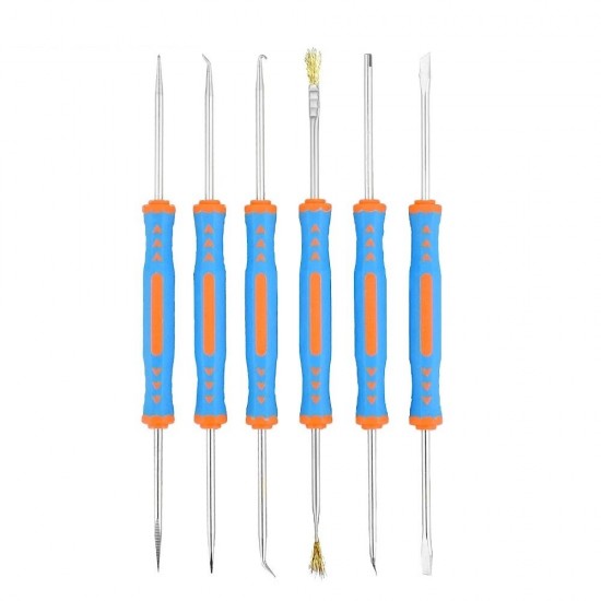 Toolour 6Pcs Solder Assist Precision Electronic Components Welding Grinding Cleaning Repair Tool Kit Assembly Work Hand Tool