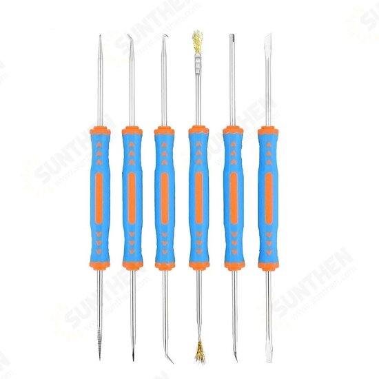 Toolour 6Pcs Solder Assist Precision Electronic Components Welding Grinding Cleaning Repair Tool Kit Assembly Work Hand Tool