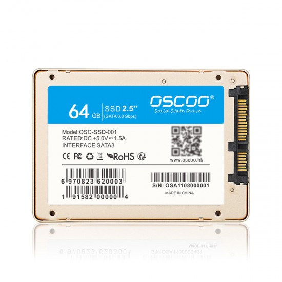 64GB 2.5 inch SATA3 SSD Solid State Drive Aluminium alloy Internal Hard Disk Support TRIM