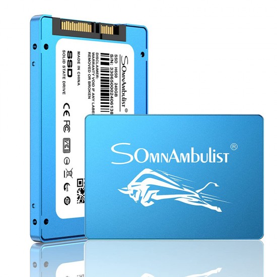 2.5 inch SATA III SSD 120GB/256GB/512GB/2TB 3D NAND TLC Flash Solid State Drive Hard Disk for Laptop Desktop Computer Blue Bull Head
