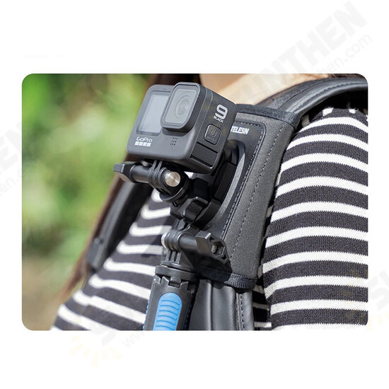 360° Rotation Backpack Shoulder Strap Mount Clip Quick Release Buckle Base Double J-hook for GoPro Hero 9 8 7 6 5 4 Insta360 DJI Osmo Action Camera