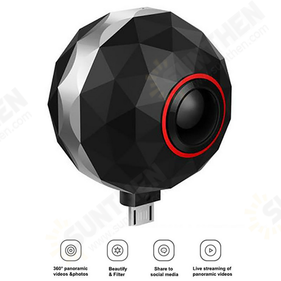 HT-C7 360 Mini Fisheye Lolly Panoramic Camera HD 4K Digital Sports Camera DV WIFI Viedo Camera