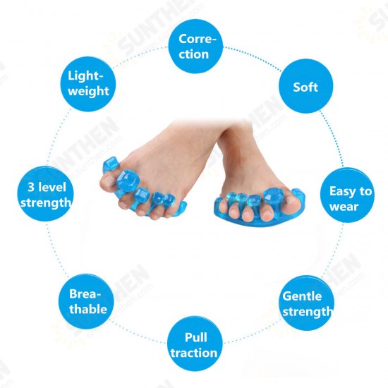 1 Pair Silicone Gel Toes Bunion Separator Protector Corrector Hallux Valgus