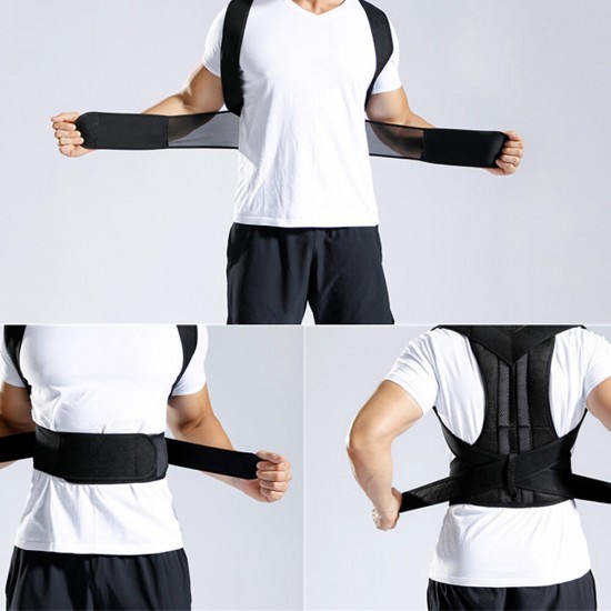 1 Pcs 102cm Adjustable Back Support Belt Back Posture Corrector Shoulder Lumbar Spine Support Back Protector Size L