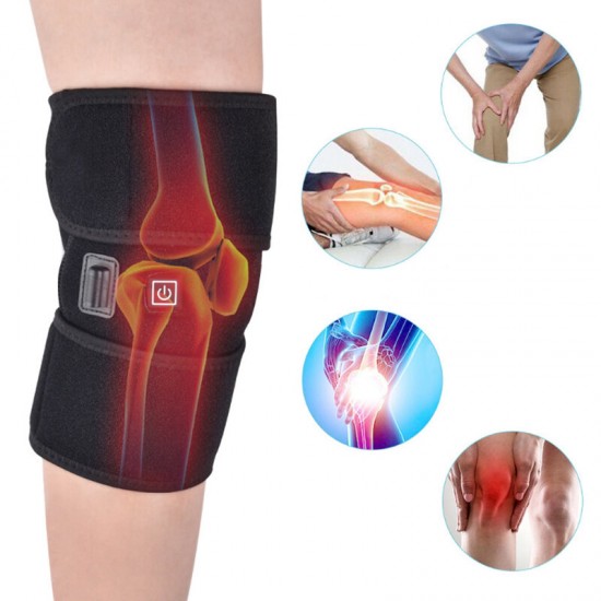 10W Electric Far Infrared Heating Knee Massager Thermal Vibration Physiotherapy Instrument Knee Pad Vibration Massage Pain Relief Health Care Wireless