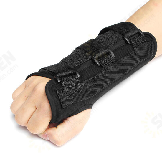 1Pair Right Left Hands Breathable Night Wrist Brace Sleep Support Carpal Tunnel Comfort Composite Fabric Wrist Splint Arthritis Sprain Gym 3 Straps Adjustable Metal Strip