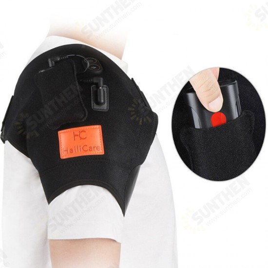 3 Modes Adjustable Heating Vibration Shoulder Support Brace Upper Arm Belt Wrap Sports Care Single Shoulder Neoprene Guard Strap