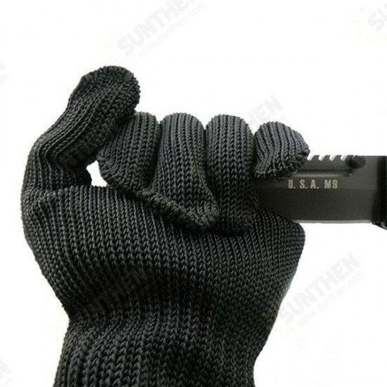 5 Pairs Of 5 Level Anti-Cutting Gloves Stainless Steel Wire Safety Work Hands Protector Cut Proof