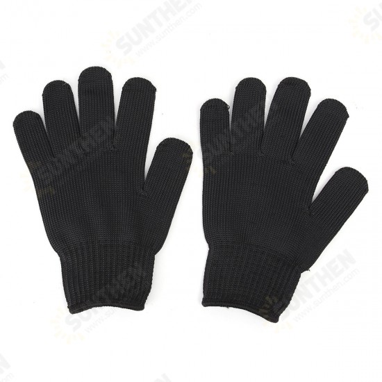 5 Pairs Of 5 Level Anti-Cutting Gloves Stainless Steel Wire Safety Work Hands Protector Cut Proof