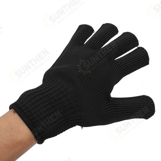 5 Pairs Of 5 Level Anti-Cutting Gloves Stainless Steel Wire Safety Work Hands Protector Cut Proof