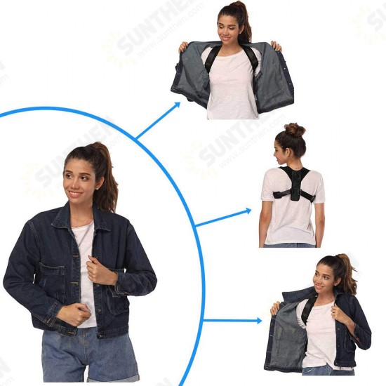 Adjustable Back Posture Corrector Spine Corrector Women Men Shoulder Support Therapy Wrap Back Humpback Correction