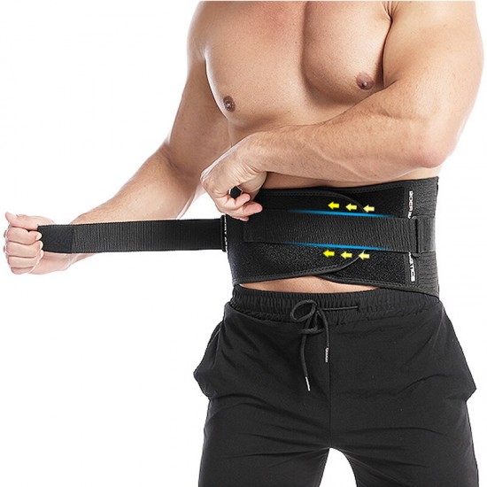 Waist Support Lumbar Sports Safety Brace Belt with Metal Spring Strip for Gym Fitness Weightlifting Protector Injury Pain Relief