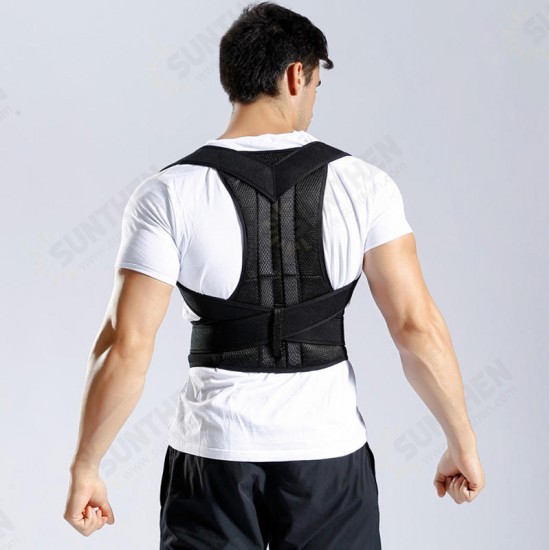 Back Support Protection Back Shoulder Posture Pain Relief Corrector Belt Strap Reinforcement Orthosis Support Fixation Belt Humpback Correction