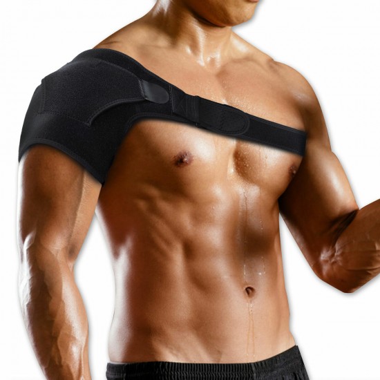 Shoulder Protector Adjustable Sports Single Shoulder Support Belt Elasticity for Pain Relief