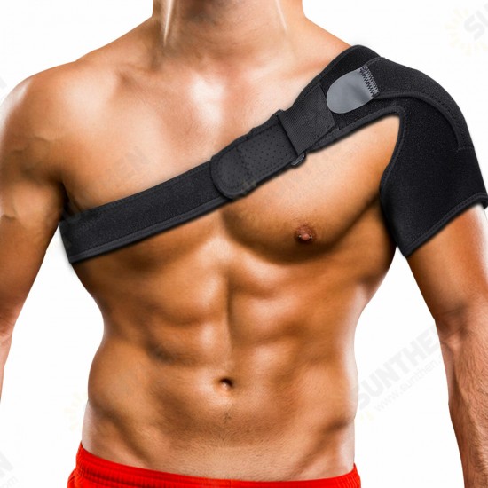 Shoulder Protector Adjustable Sports Single Shoulder Support Belt Elasticity for Pain Relief