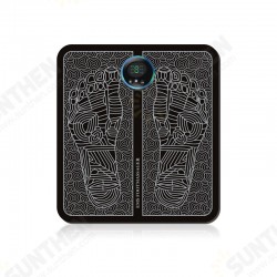 EMS Electric Pulse Plantar Massager 6-Modes 9-Levels Foot Ankles Relaxation Massage Machine Mat with Controller Promote Blood Circulation Relieve Pain Fatigue