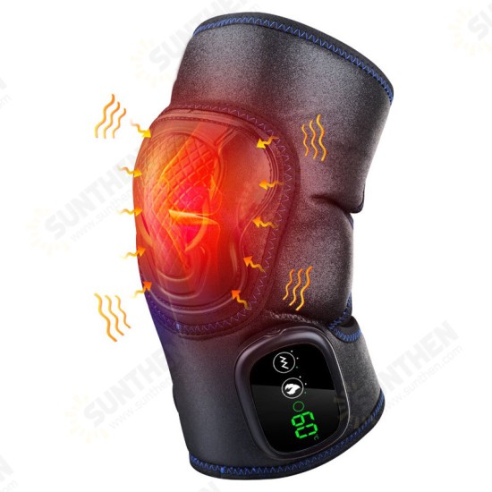 Electric Heating Knee Pads Massage Pain Relief Support Brace Therapy Joint Injury Care Recovery Relax Vibration Leg Massager