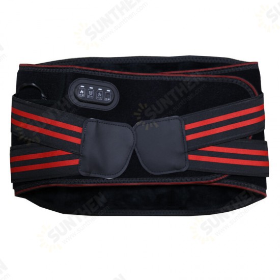 Graphene Heated Waist Brace Hot Compress Vibration Massage Support Belt Magnetic Therapy Lumbar Waist Bandage Back Belt