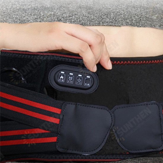 Graphene Heated Waist Brace Hot Compress Vibration Massage Support Belt Magnetic Therapy Lumbar Waist Bandage Back Belt