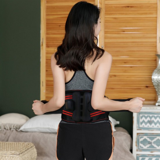 Graphene Heated Waist Brace Hot Compress Vibration Massage Support Belt Magnetic Therapy Lumbar Waist Bandage Back Belt