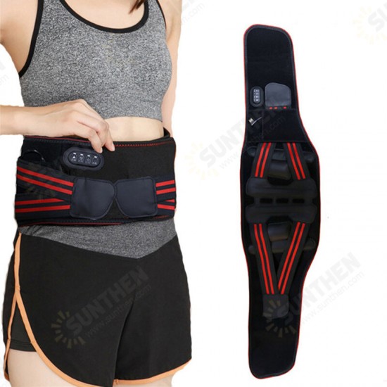 Graphene Heated Waist Brace Hot Compress Vibration Massage Support Belt Magnetic Therapy Lumbar Waist Bandage Back Belt