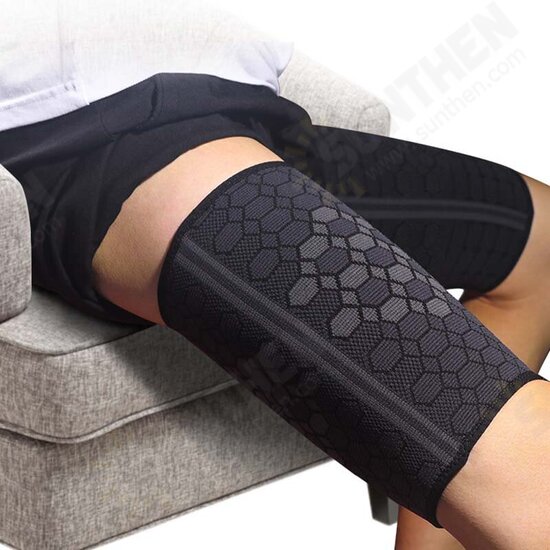 Thigh Sleeves Brace Knitted Compression Leg Sleeve Legwarmer Fitness Running Legs Support Pressurized Guard Muscle Strain Protector