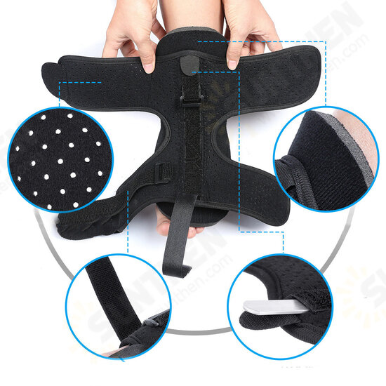 Adjustable Plantar Support Elastic Foot Splint Protector Orthotic Foot Drop Brace Achilles Heel Ankle Ache Alleviate with Massage Ball Elastic Strap