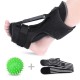 Adjustable Plantar Support Elastic Foot Splint Protector Orthotic Foot Drop Brace Achilles Heel Ankle Ache Alleviate with Massage Ball Elastic Strap