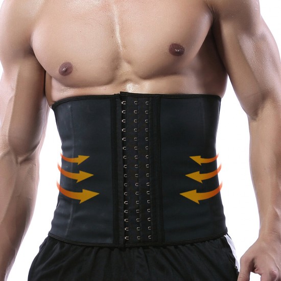 Men Plus Size Adjustable Waist Support Strap High Elasticity Tummy Tuck Waist Belt Waistband Body Shapewear Sports Fitness