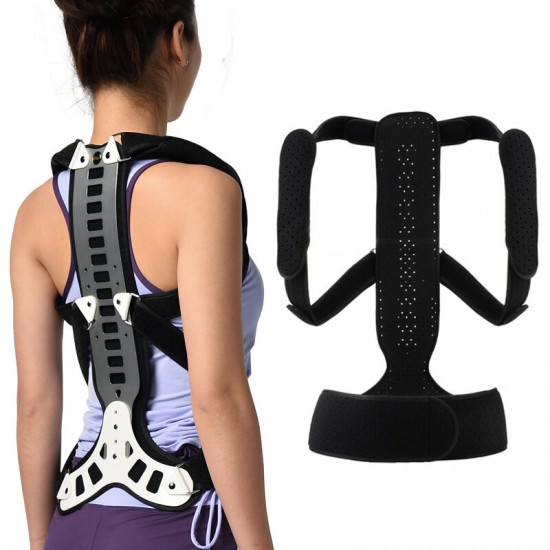 Metal Adjustable Back Shoulder Posture Corrector Brace Spine Support Hunching Back Trainer Pain Relief for Adult Children