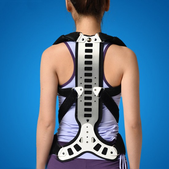 Metal Adjustable Back Shoulder Posture Corrector Brace Spine Support Hunching Back Trainer Pain Relief for Adult Children