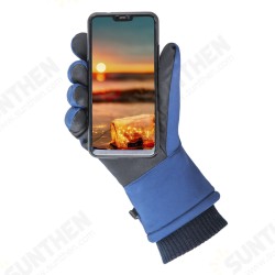 Outdoor Skiing Warm Fleece Gloves Waterproof Motocycle Touch Screen Gloves Motorbike Racing Riding Winter Gloves