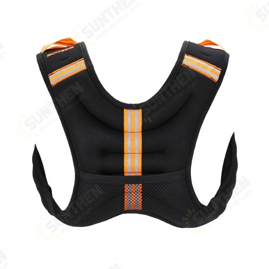 Weighted Vest with Reflective Strips Adjustable Weight Vest for Men and Women Strength Training Running Cycling