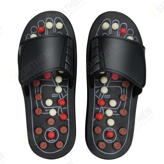 1 Pair Feet Massage Slippers Foot Reflexology Acupuncture Therapy Massager Walk Stone Shoes Acupuncture Cobblestone Massager