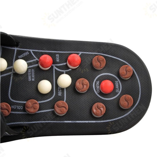 1 Pair Feet Massage Slippers Foot Reflexology Acupuncture Therapy Massager Walk Stone Shoes Acupuncture Cobblestone Massager