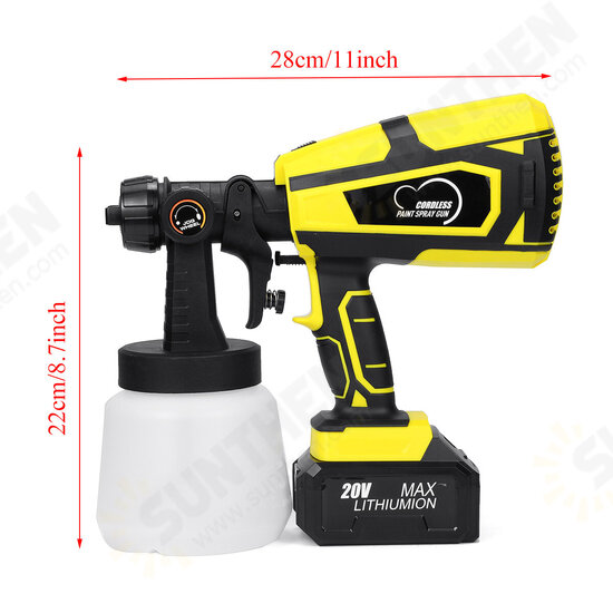 1000ML 600ml/min Multi-function Spray Guns Cordless Paint Spraying Machine Paint Sprayer