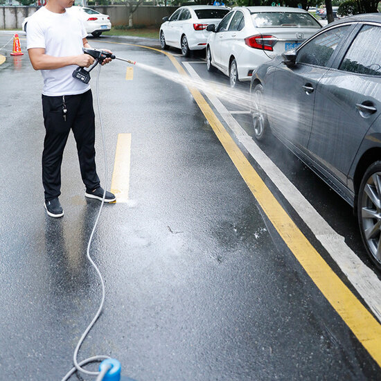 12V 15000mAh Cordless Electric Pressure Washer Rechargeable Car Washing Machine Water Spray Guns W/ 1/2pcs Battery