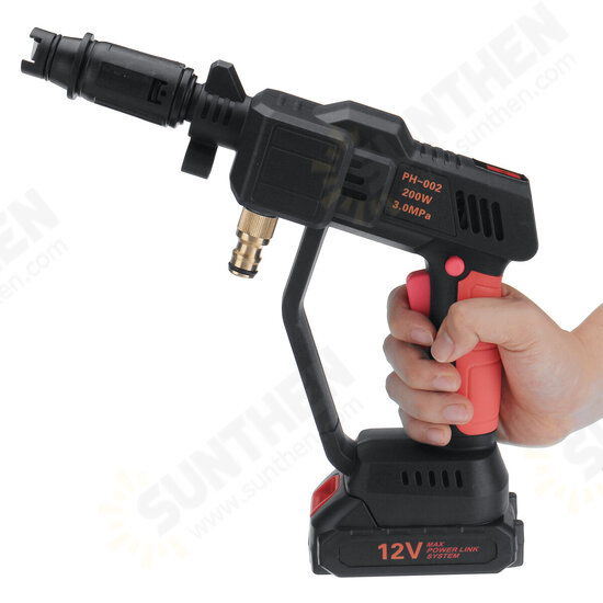 12V Cordless High Pressure Washer Car Washing Machine Sprayer Guns Water Cleaner W/ 1/2pcs Battery