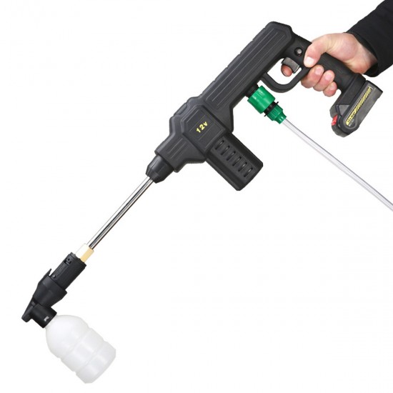 12V High Pressure Cordless Car Washer Washing Spray Guns Water Cleaner With 1/2pcs Battery