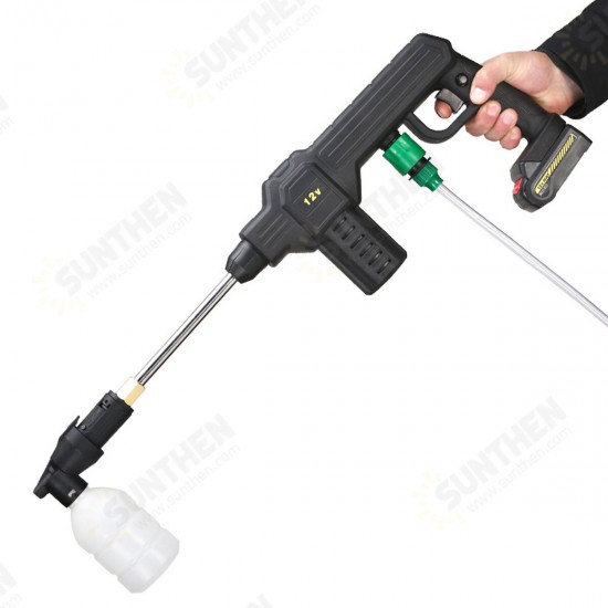 12V High Pressure Cordless Car Washer Washing Spray Guns Water Cleaner With 1/2pcs Battery