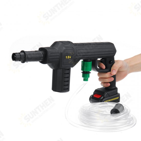 12V High Pressure Cordless Car Washer Washing Spray Guns Water Cleaner With 1/2pcs Battery